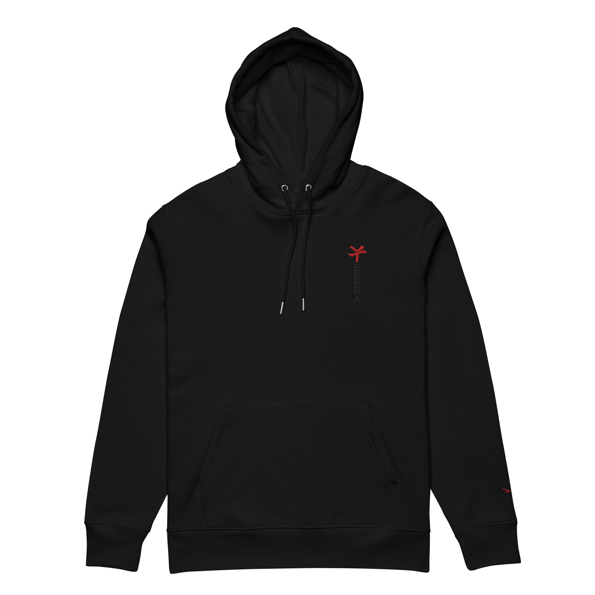 Kranich Hoodie Schwarz/Weiß