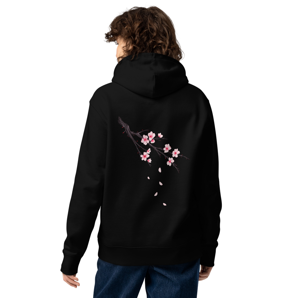 Sakura Hoodie Backprint Schwarz/Navy