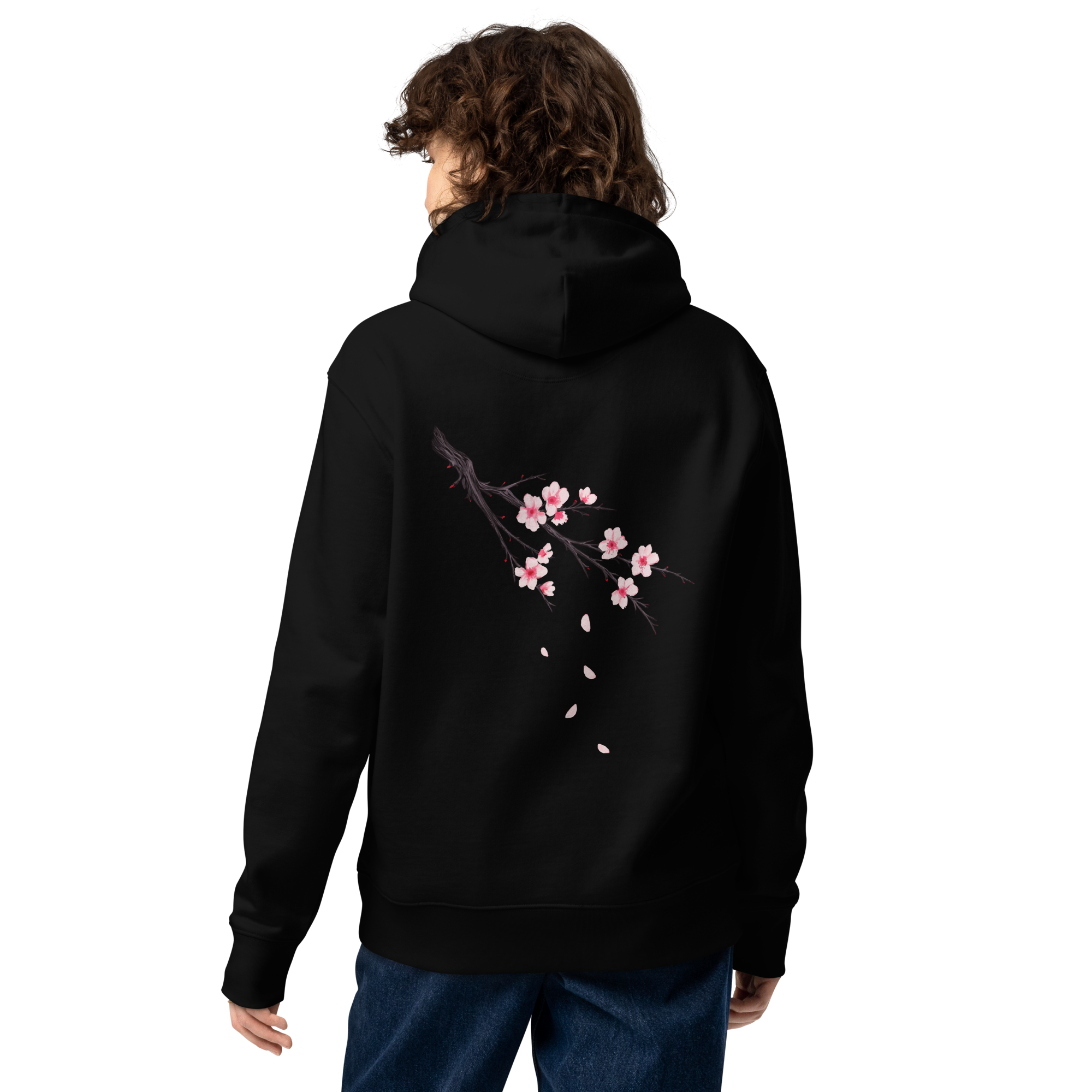 Sakura Hoodie Backprint Schwarz/Navy