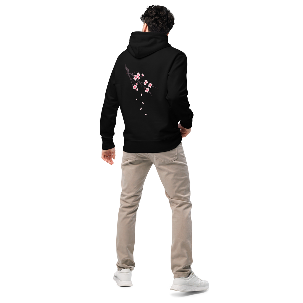 Sakura Hoodie Backprint Schwarz/Navy
