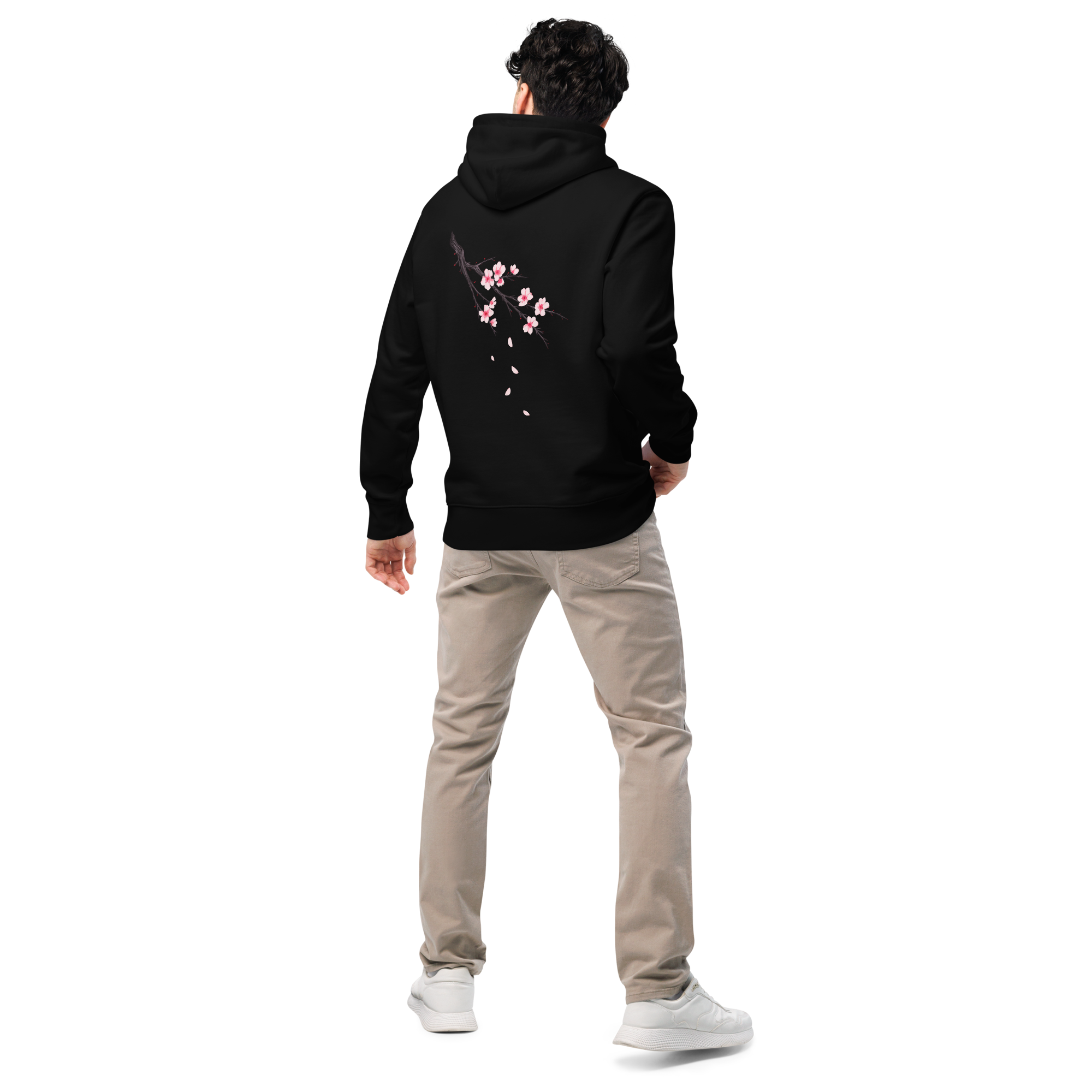Sakura Hoodie Backprint Schwarz/Navy