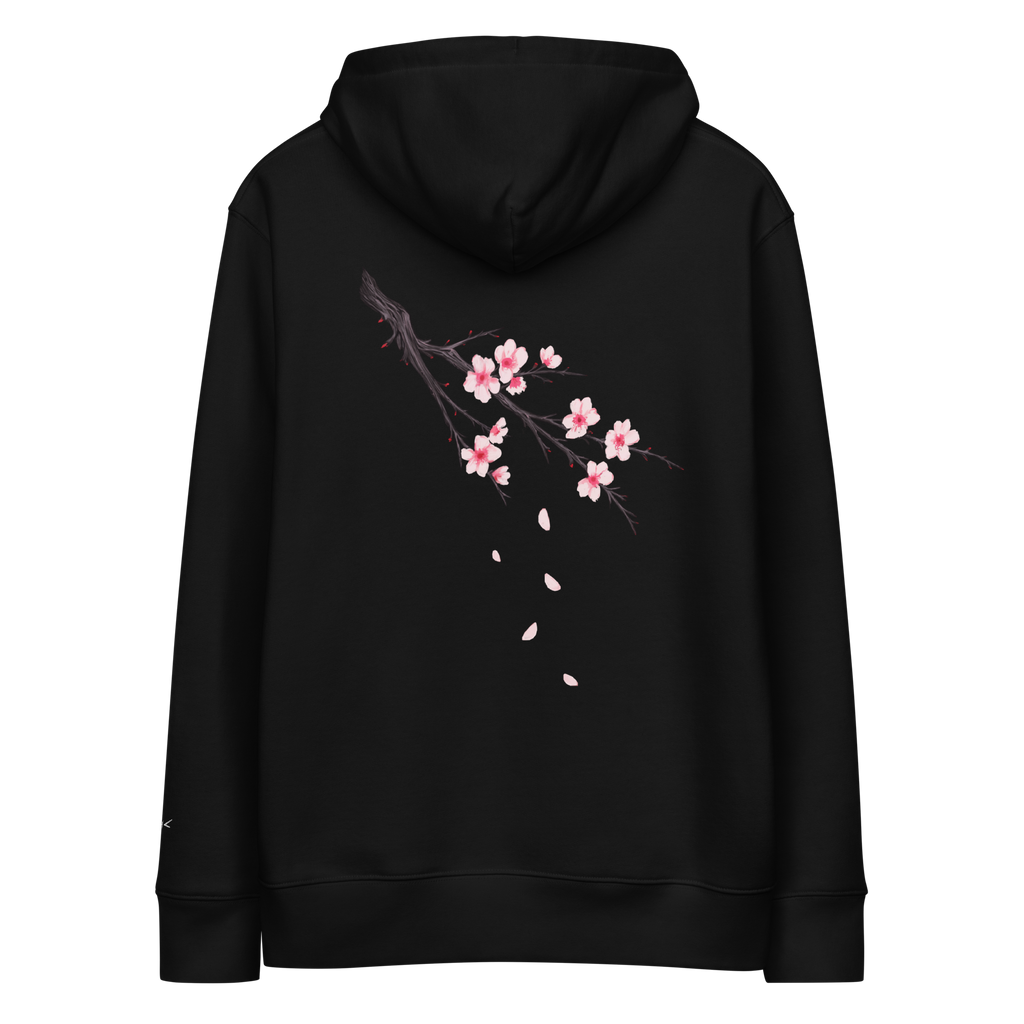 Sakura Hoodie Backprint Schwarz/Navy