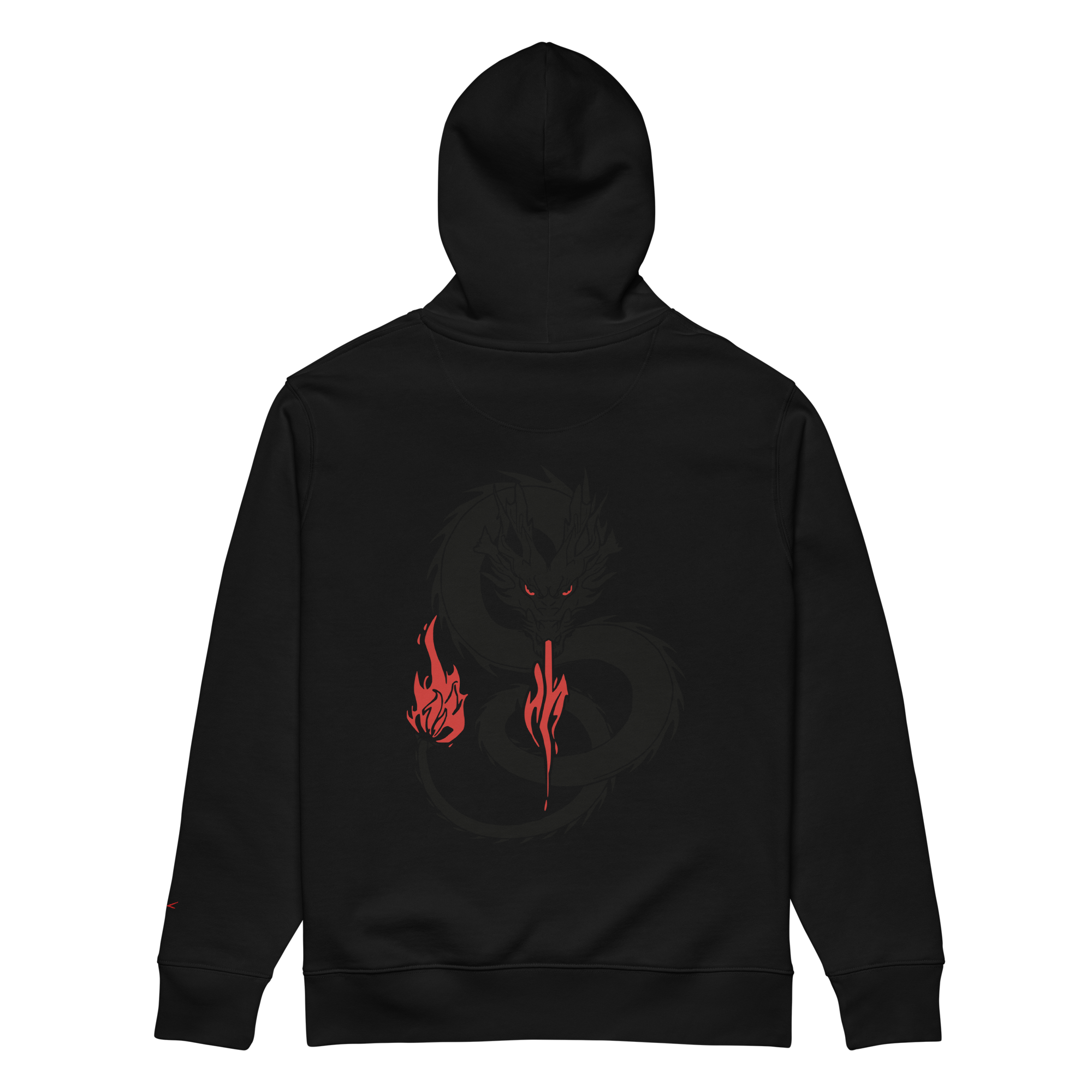 Drache Hoodie Schwarz/Weiß
