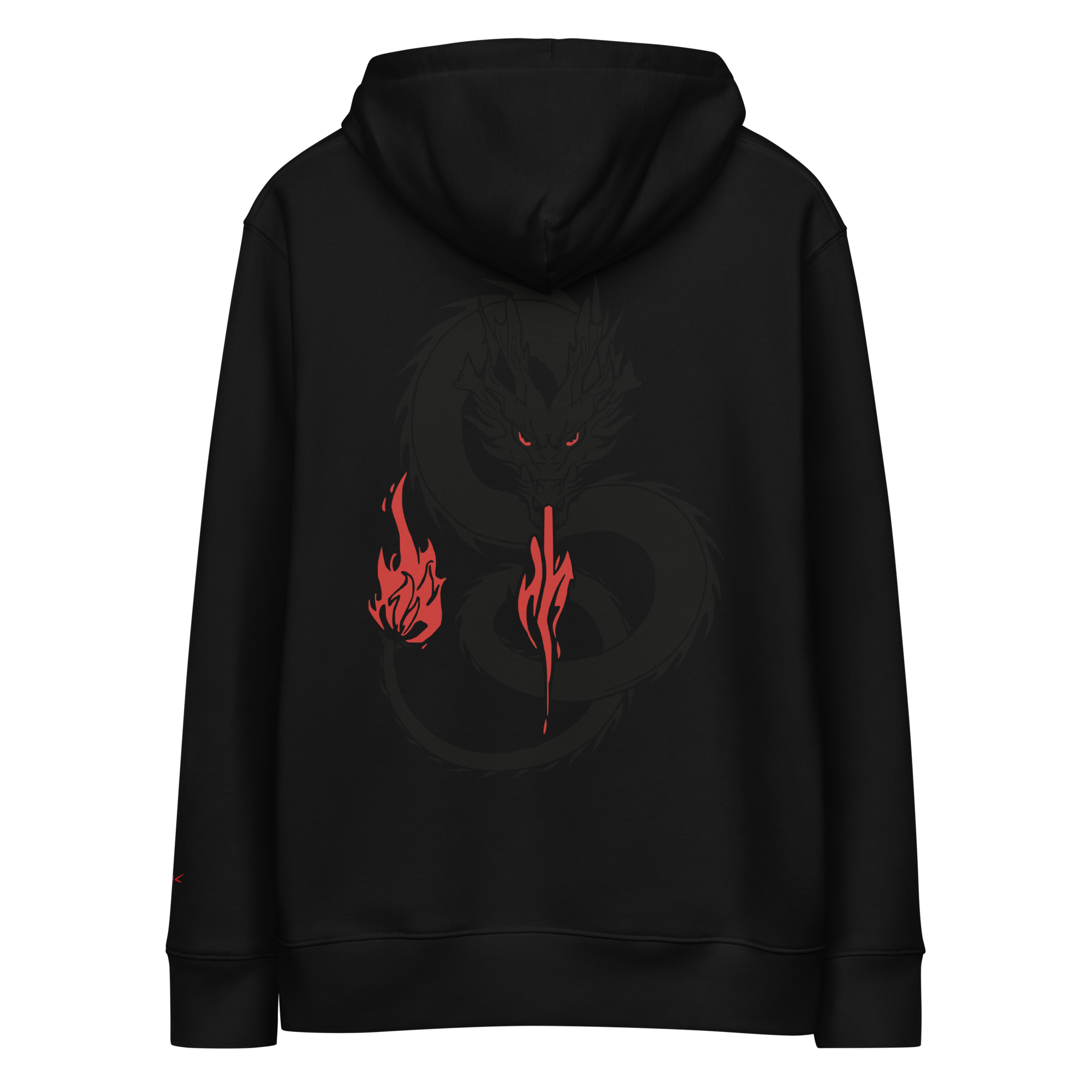 Drache Hoodie Schwarz/Weiß