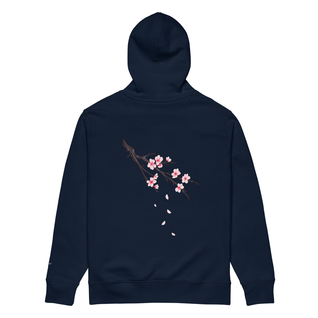 Sakura Hoodie Backprint Schwarz/Navy