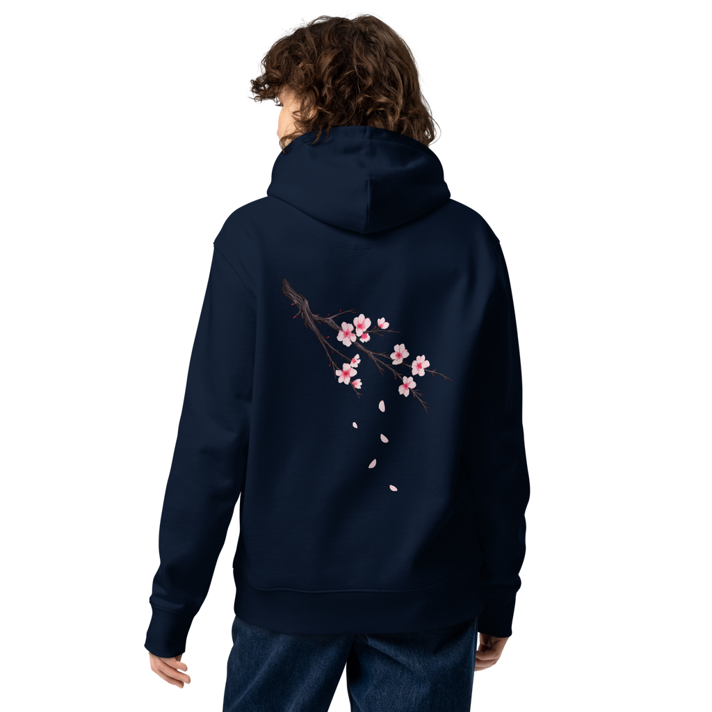 Sakura Hoodie Backprint Schwarz/Navy