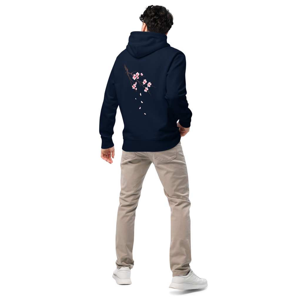 Sakura Hoodie Backprint Schwarz/Navy