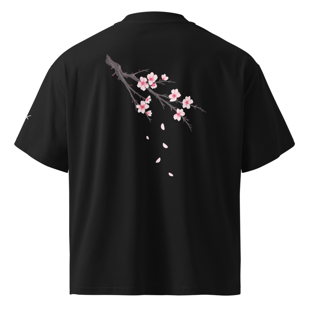 Sakura Shirt Backprint Schwarz/Navy