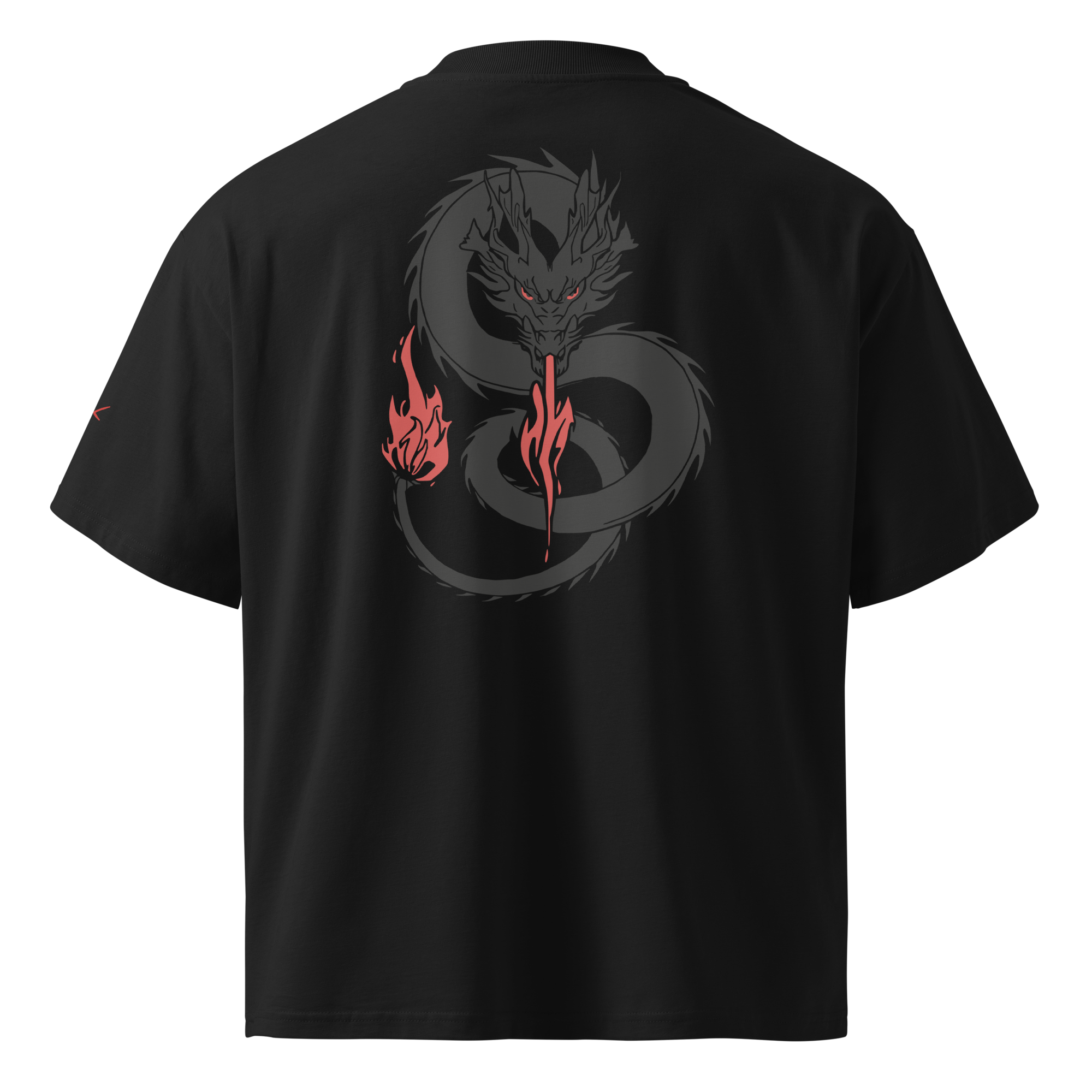Drache Shirt Schwarz/Weiß