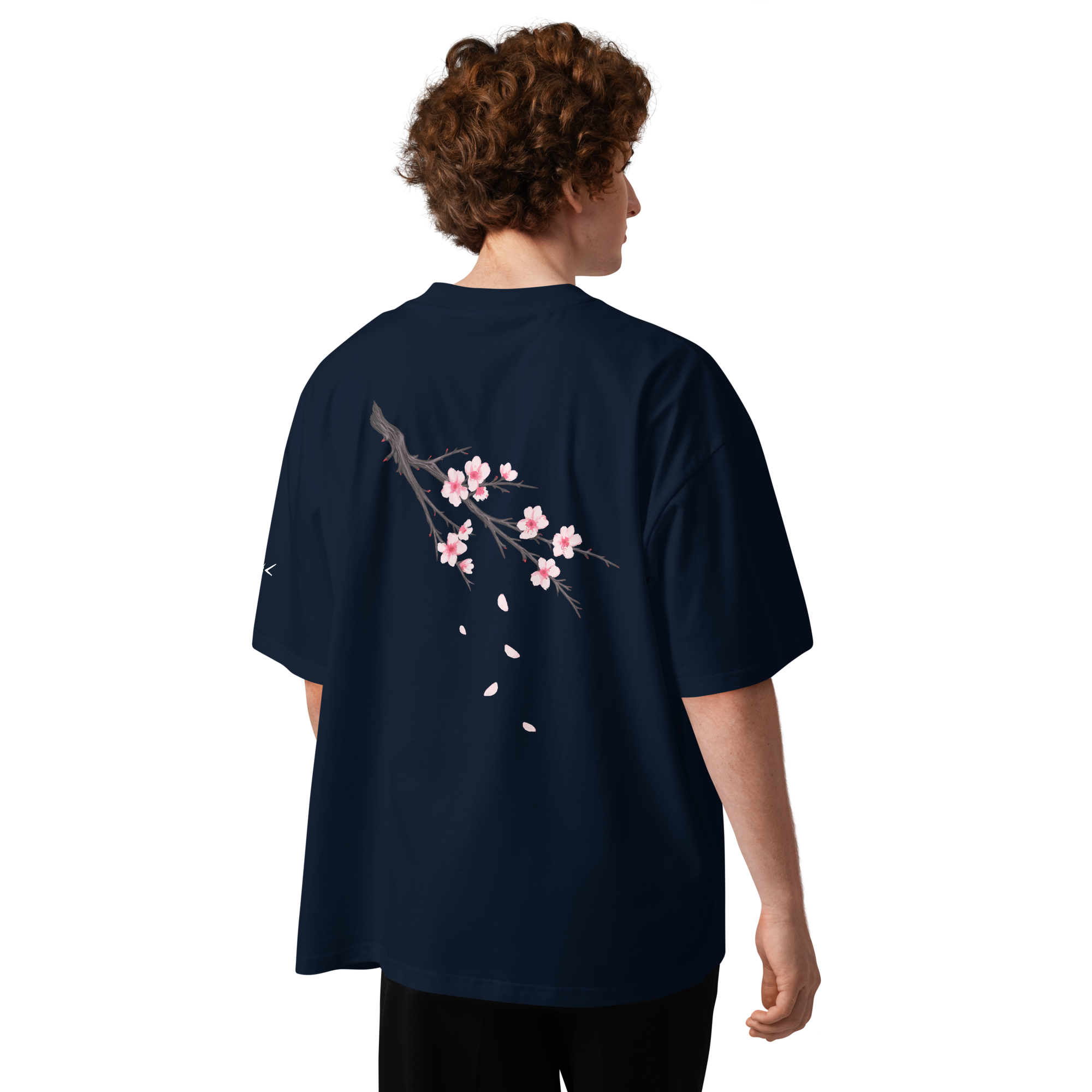 Sakura Shirt Backprint Schwarz/Navy