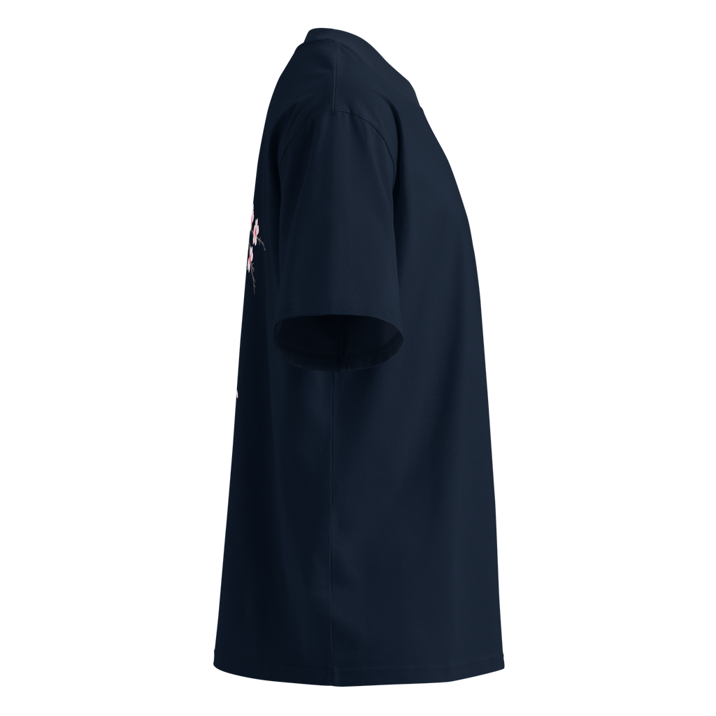 Sakura Shirt Backprint Schwarz/Navy