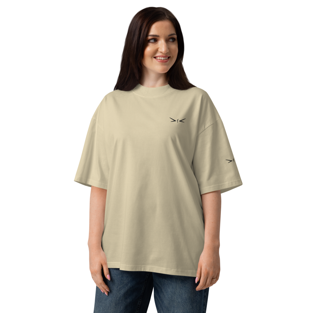 Sakura Shirt Backprint Stone/Weiß