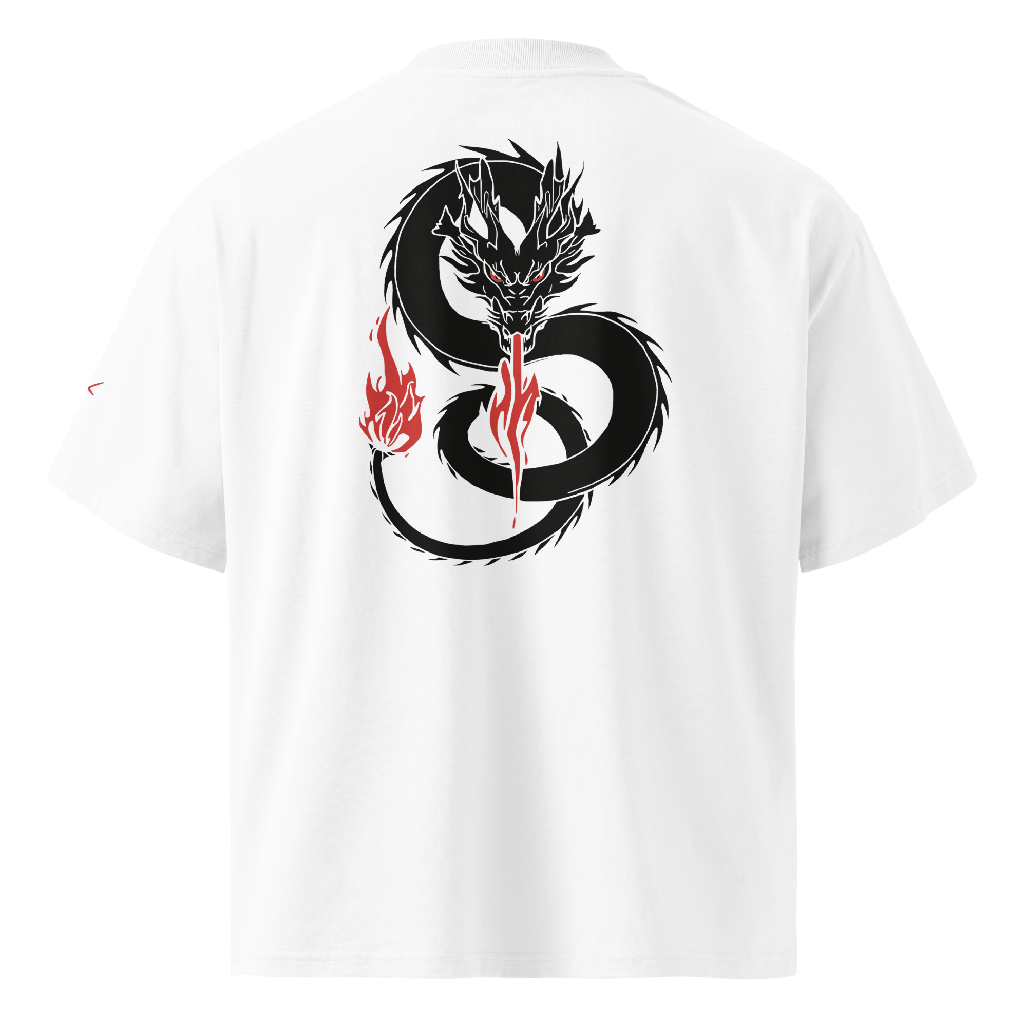Drache Shirt Schwarz/Weiß