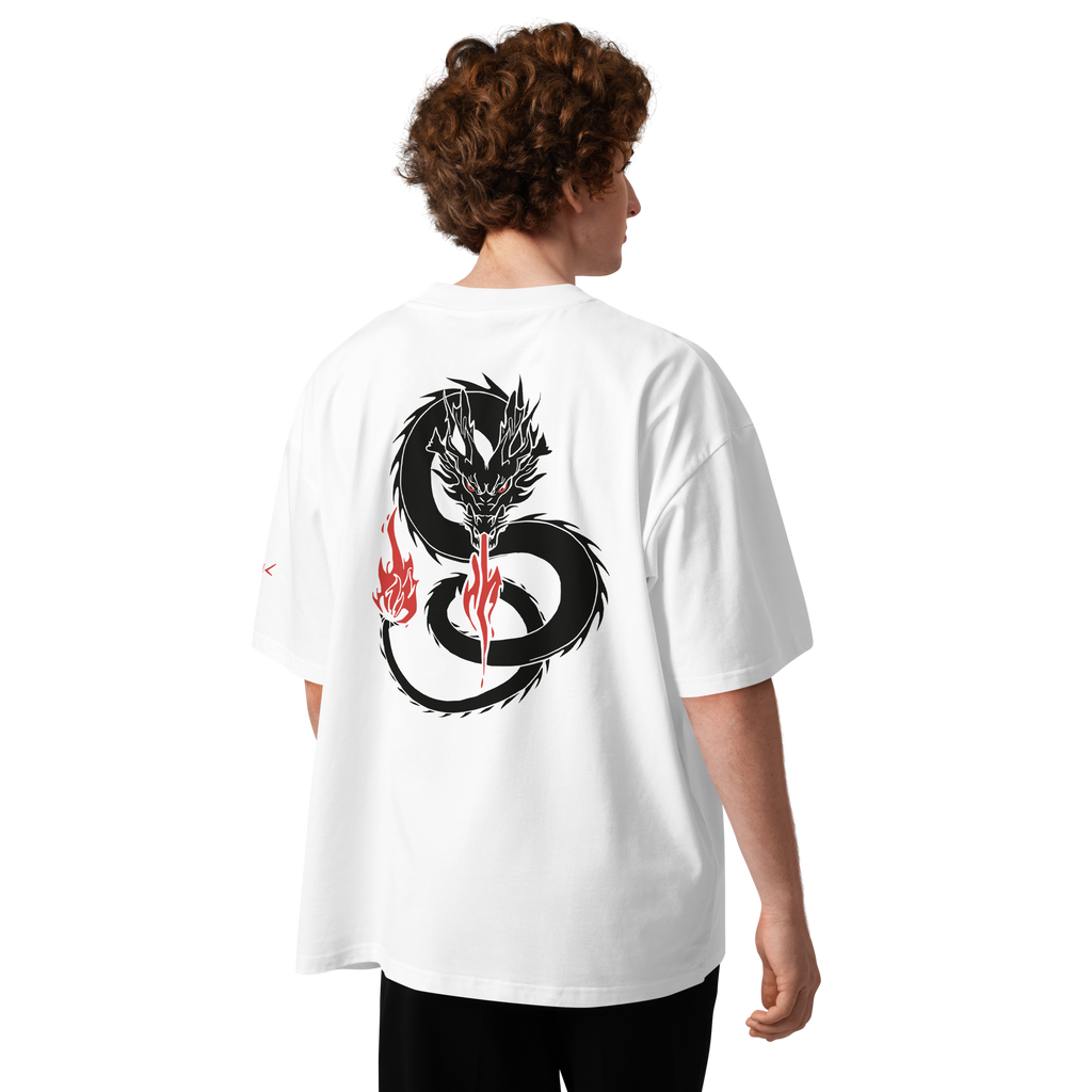 Drache Shirt Schwarz/Weiß